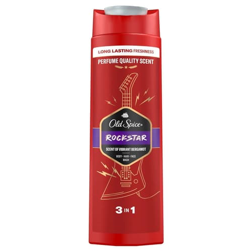 Old Spice Rockstar Männer 3-in-1 Haar-Gesicht-Körper-Shampoo