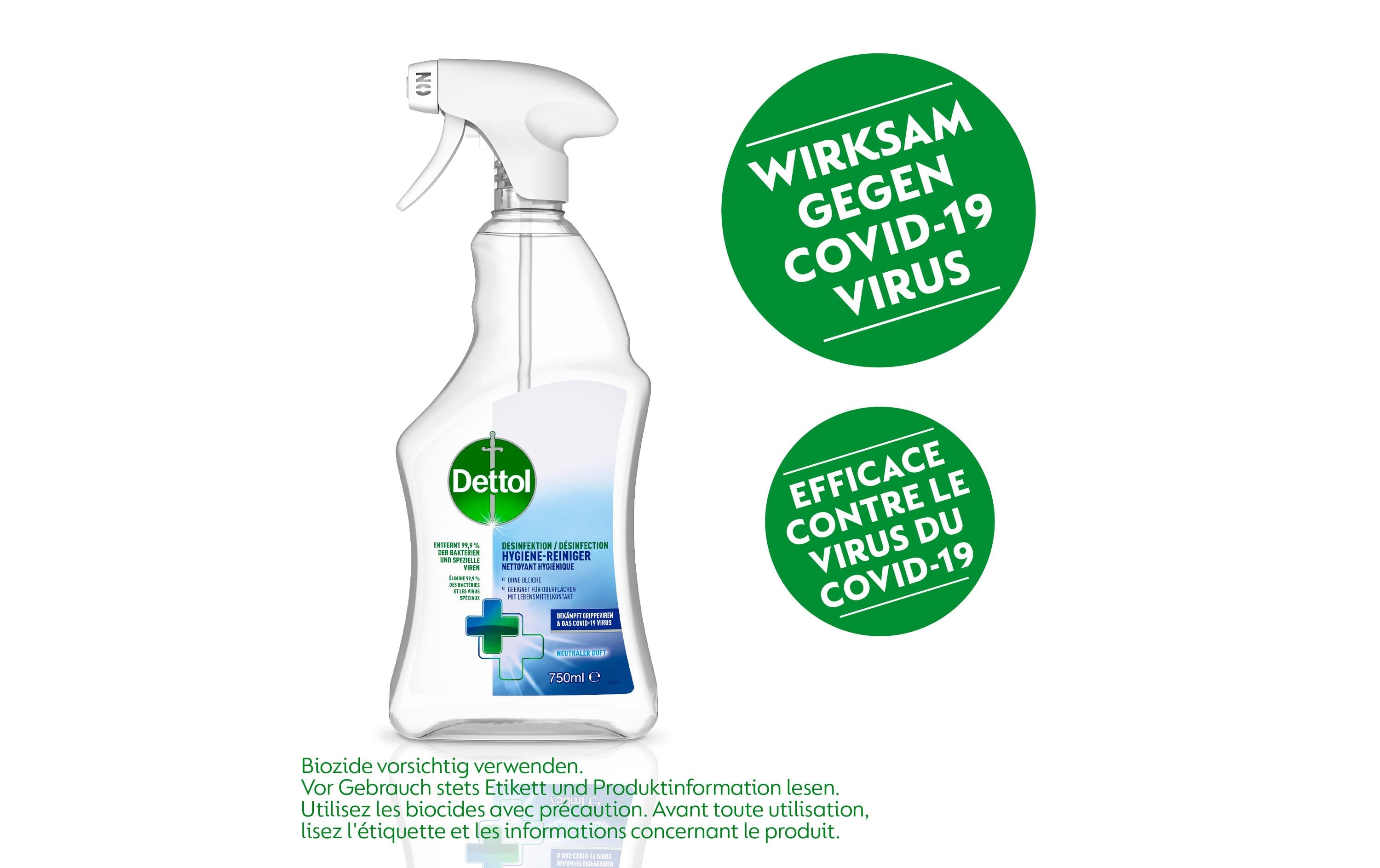 Desinfektion Hygiene-Reiniger 750 mlReinigungsspray gegen Salmonellen, Viren und Pilze