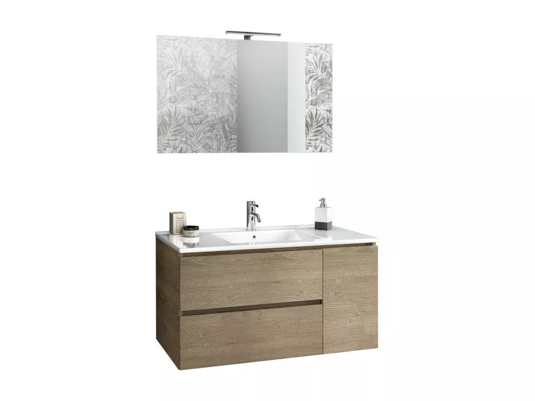 Ensemble salle de bain 4 pièces NETTUNO chêne miel