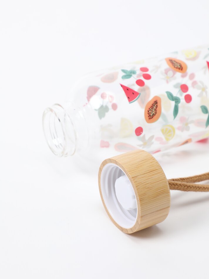 Garrafa de 750ml com estampa de frutas - Variadas