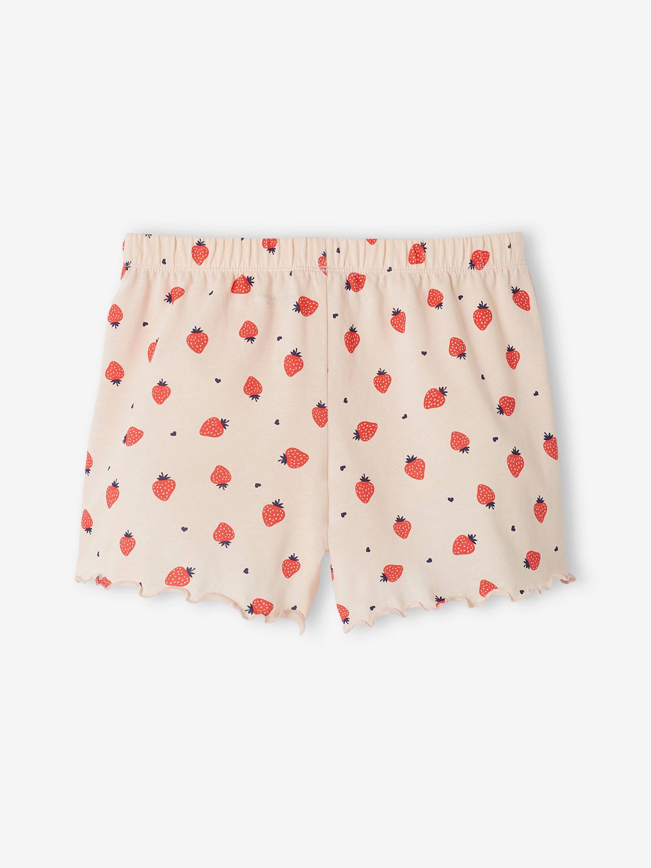 Conjunto de 2 shorts de pijama rosa para meninas