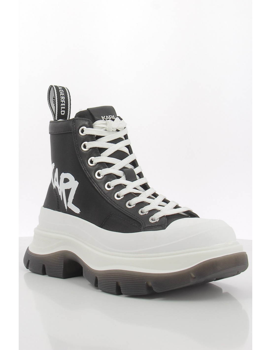 karl lagerfeld Baskets Compensées Montante Femme Luna Karl Graffiti Mid Noir