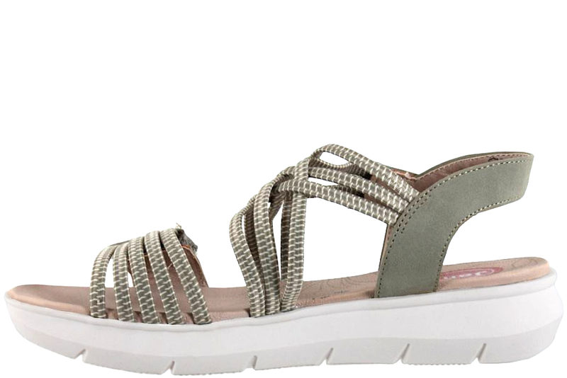 JANA SANDAL I GRØNT PU