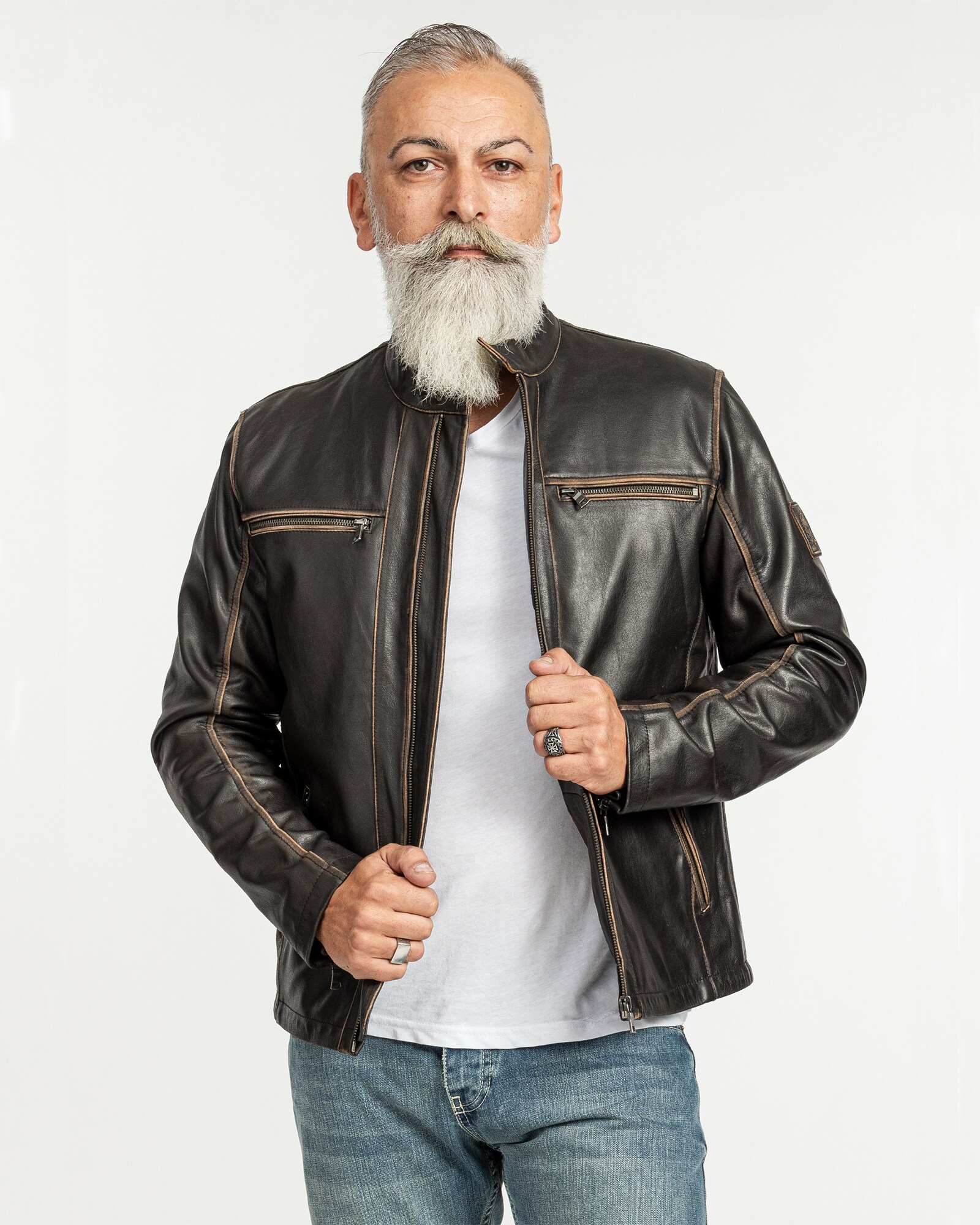 Rock Creek Lederjacke Jacke
