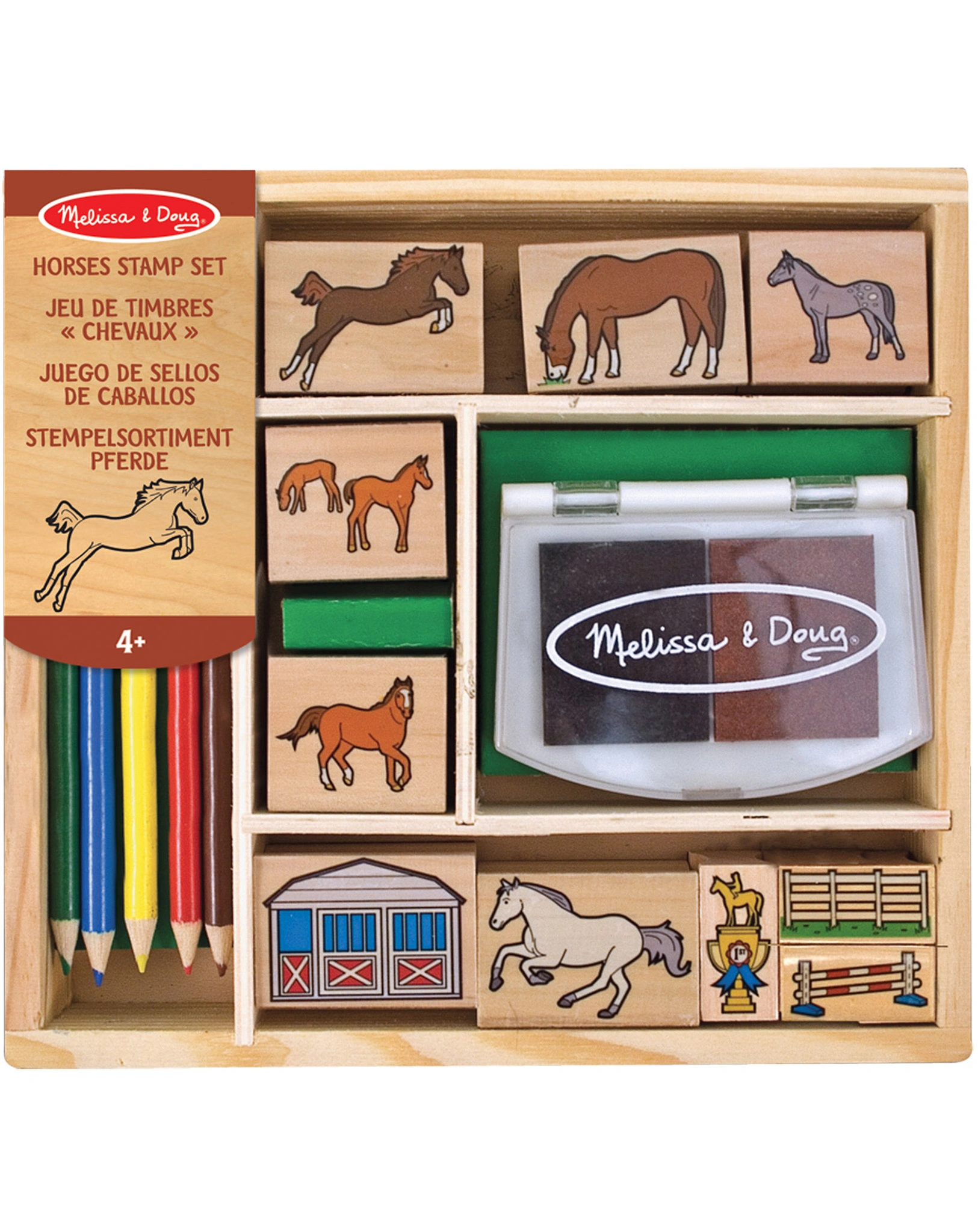 Stempel-Set PFERDE aus Holz