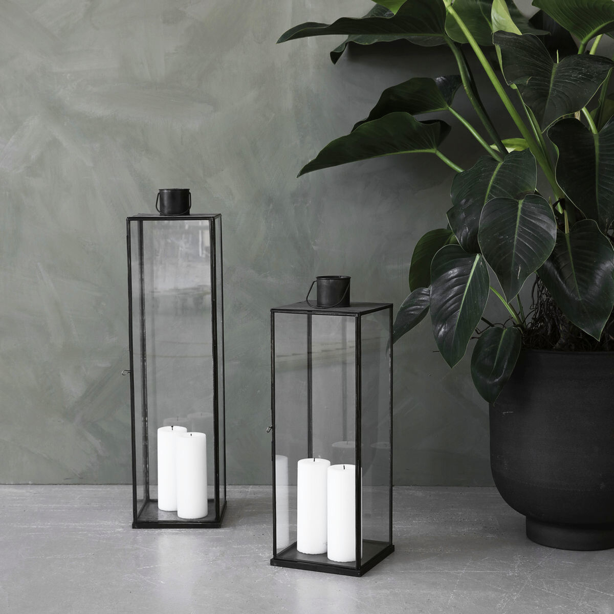 Lykta Antikk Glasslykt 79 cm