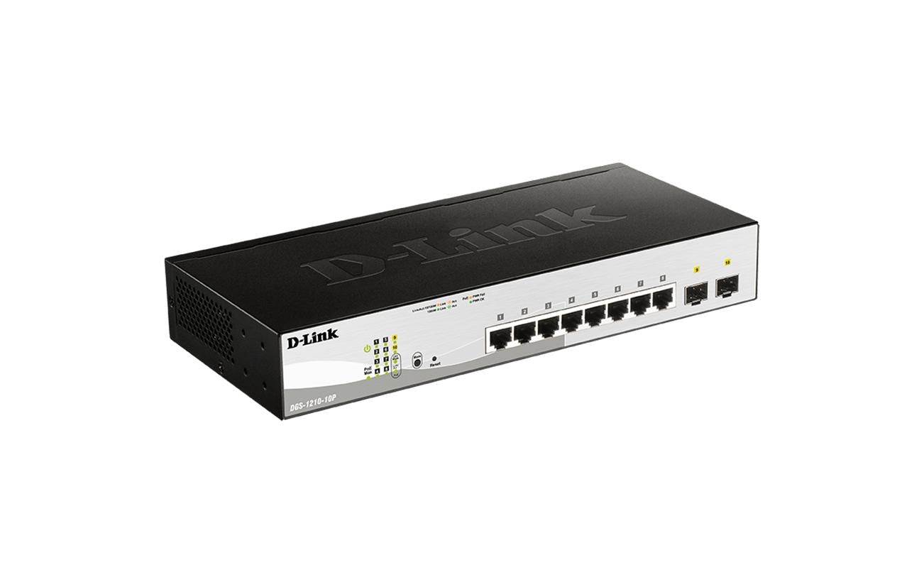 PoE Switch DGS-1210-10P 10 Port<br>10-Port-Managed-Gigabit-Switch mit PoE