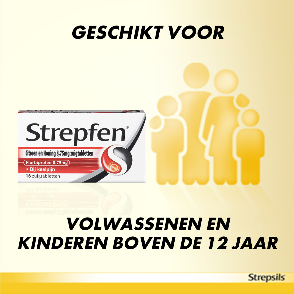 Strepfen Zuigtabletten Citroen & Honing16 tabletten