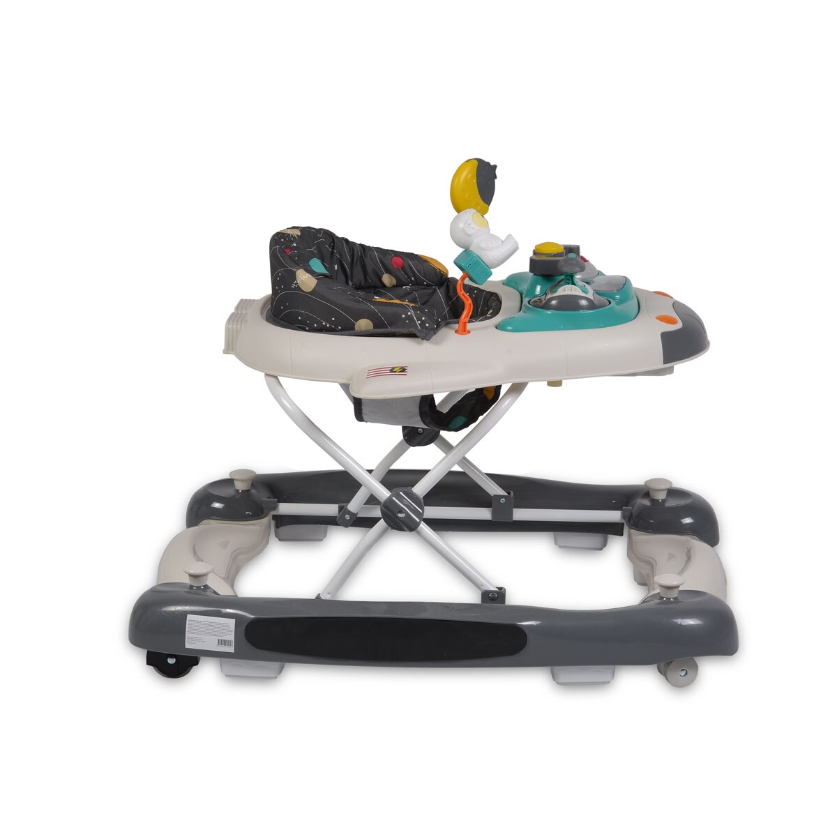 Cangaroo Lauflernhilfe Cosmos 3 in 1 Wippe, Stopper Musik Licht höhenverstellbar türkis