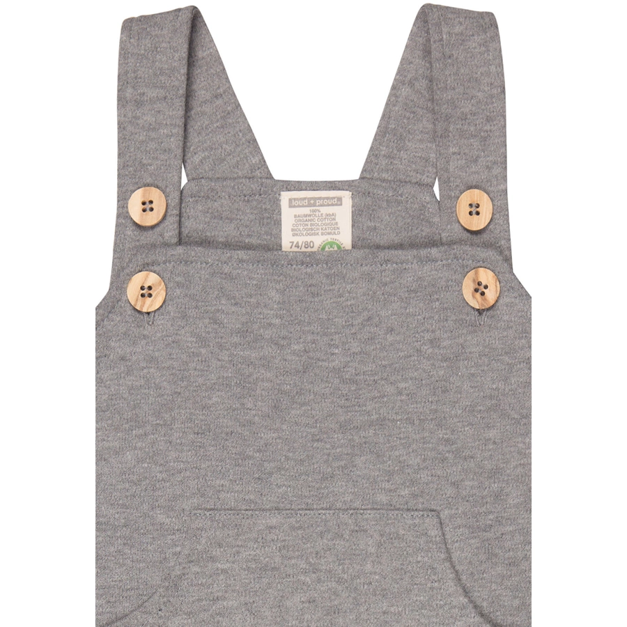 loud + proud Latzhose Grey