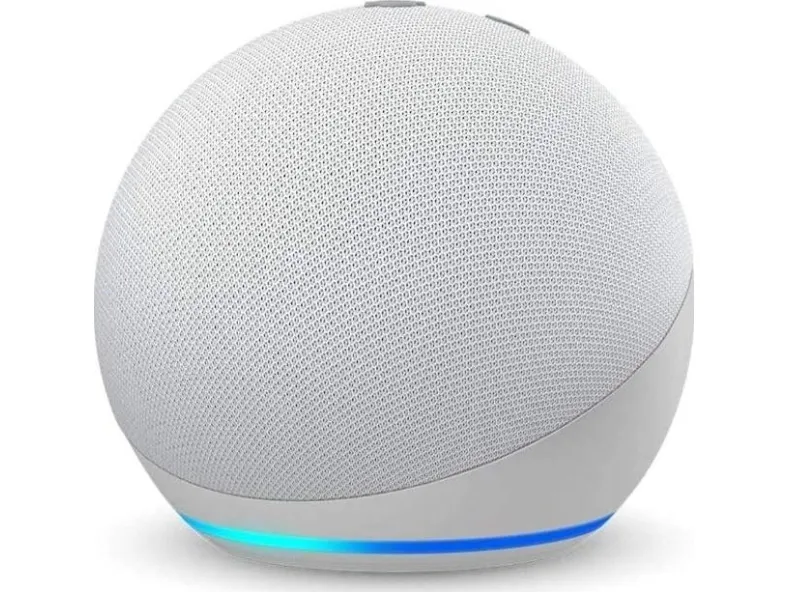 Amazon Echo (4th Generation) - Smart højttaler - Bluetooth, Wi-Fi - App-kontrolleret - 2-vejs - Glacier White