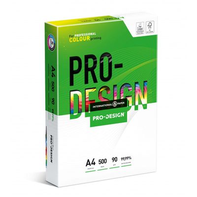 Pro-Design - Papier blanc - A4 (210 x 297 mm) - 90 g/m² - 2000 feuilles (carton de 5 ramettes)
