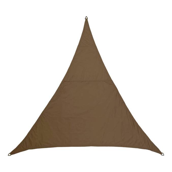 Voile d'ombrage triangulaire ELYORA Café