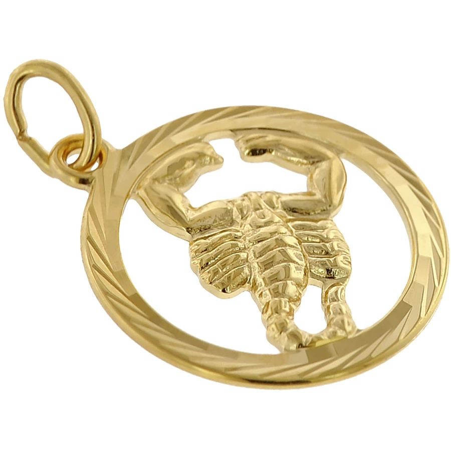 trendor Kinder Sternzeichen Skorpion 333 Gold + goldplattierte Kette gold