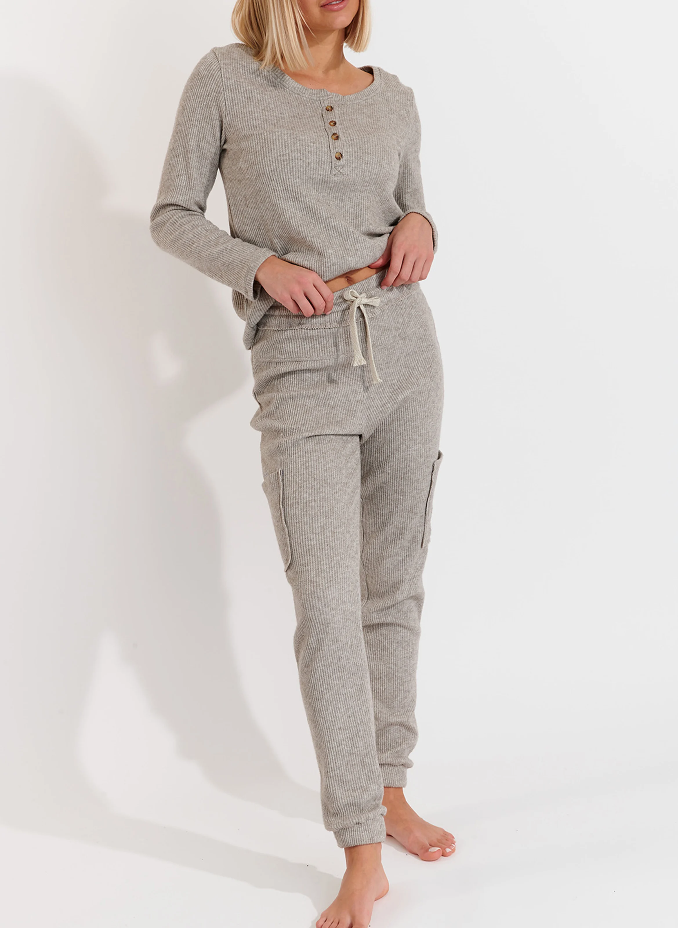 HOWARD PEBBLE - Jogging cargo côtelé | Beige