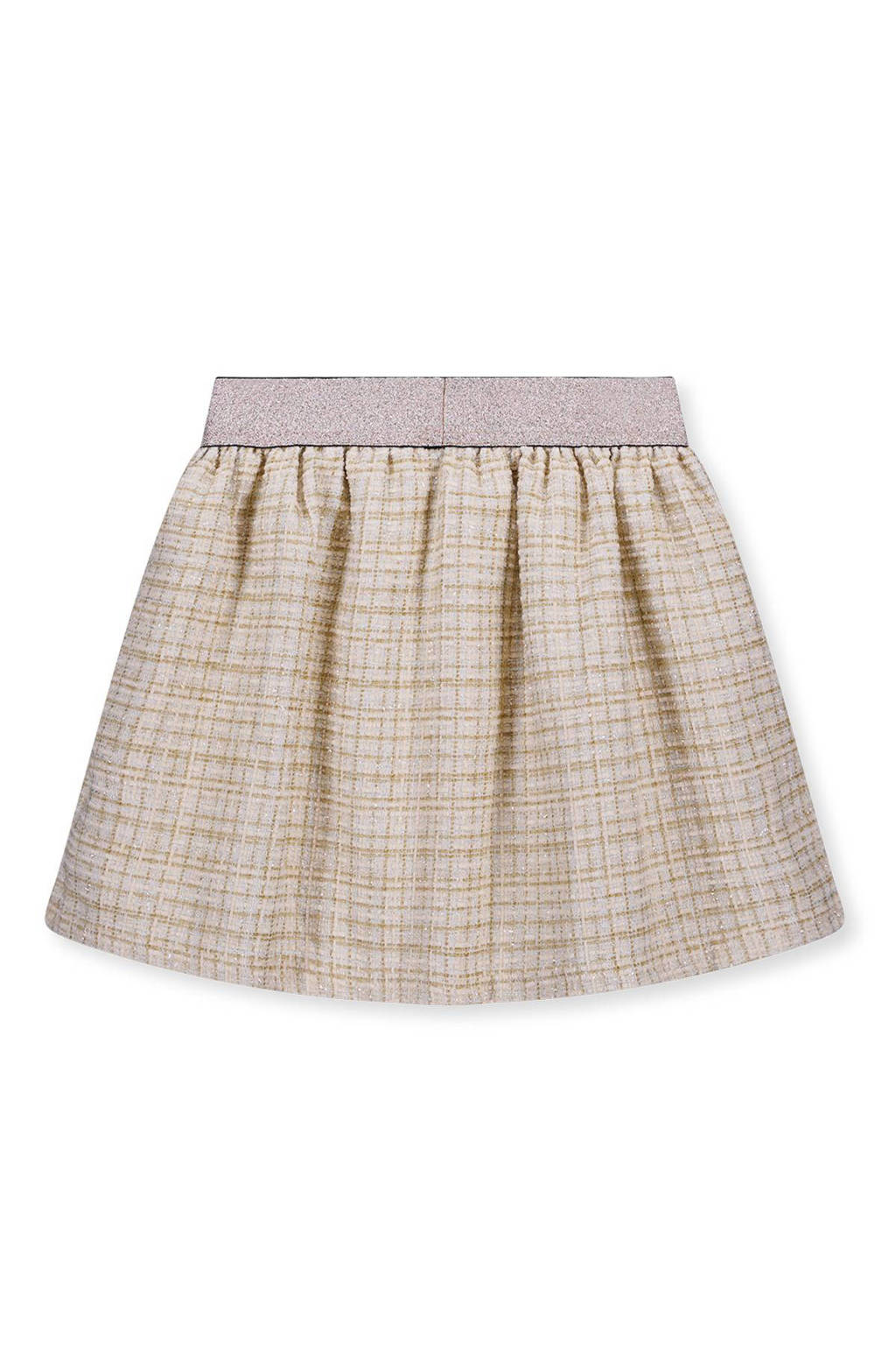 Moodstreet geruite rok beige