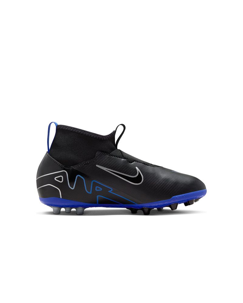 Chaussures de football Nike Mercurial Superfly 9 Academy AG Noir & Bleu pour enfant