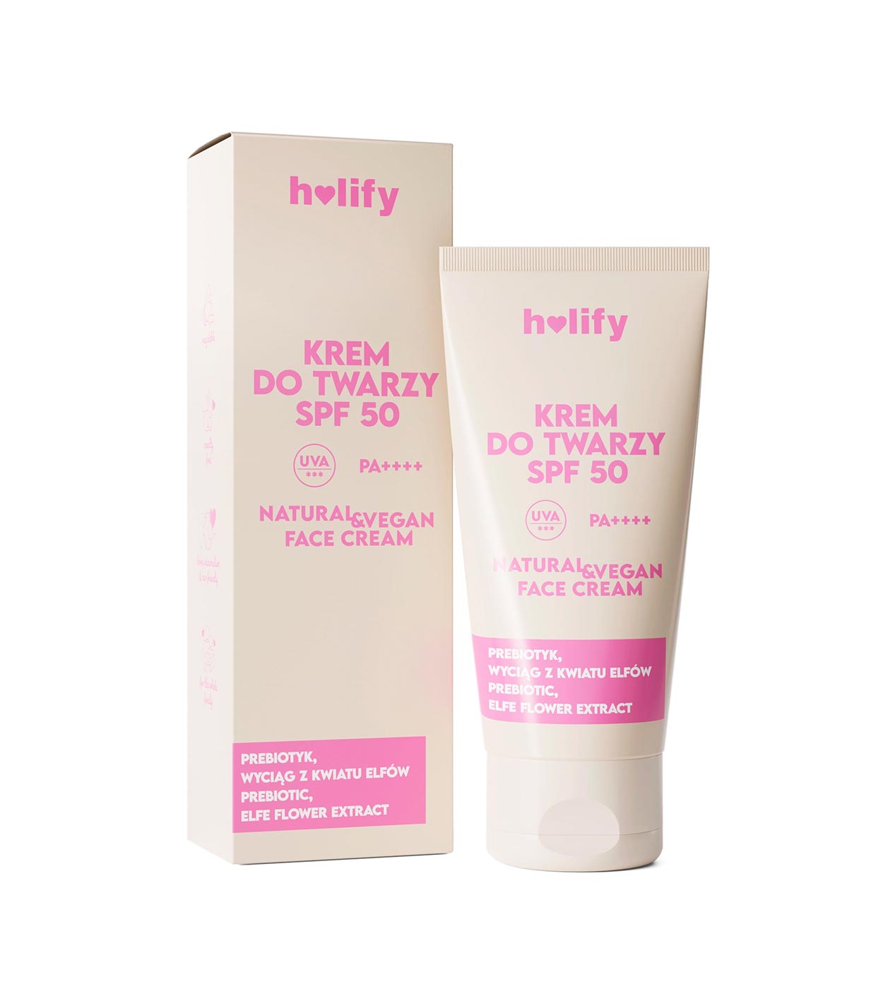 Holify - Protetor solar facial com prebióticos FPS50 PA++++
