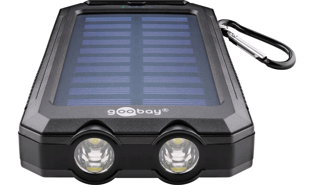 Powerbank 8000 mAh med solcelle-boost