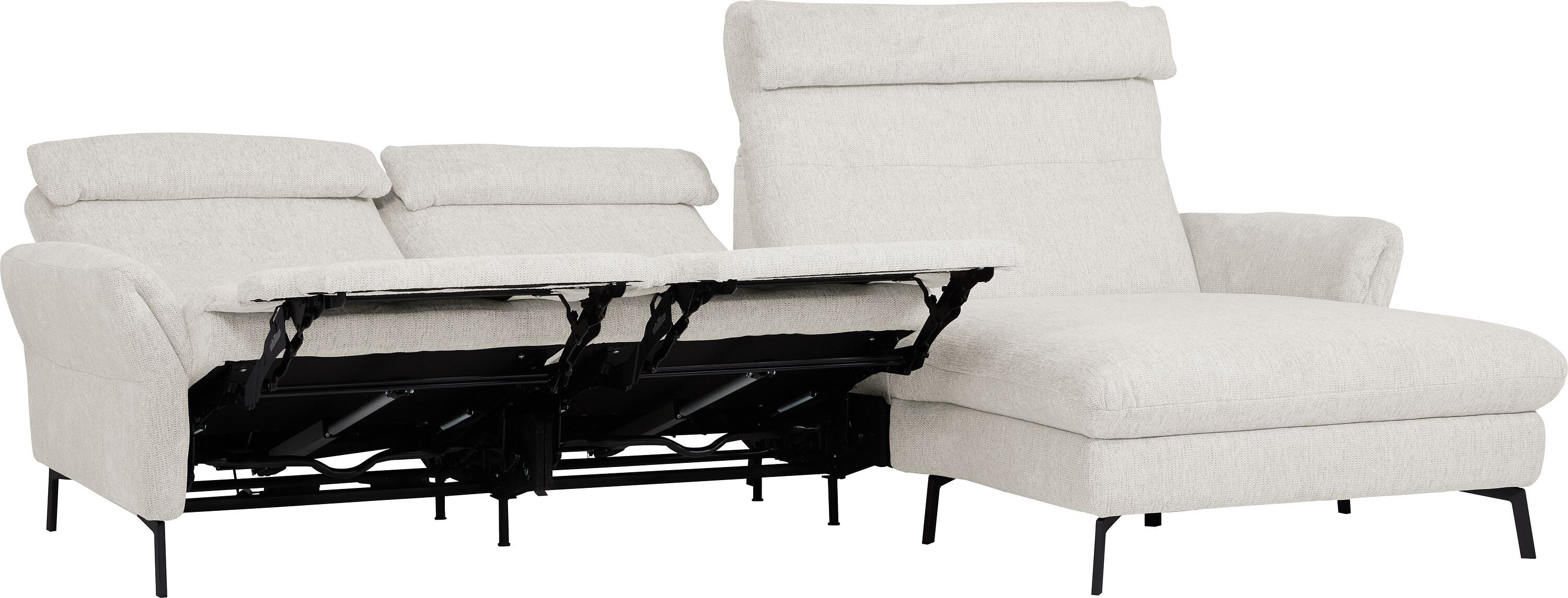 SEBO Ecksofa - Weiss / B: 284.0 cm x T: 161.0 cm x H: 84.0 cm