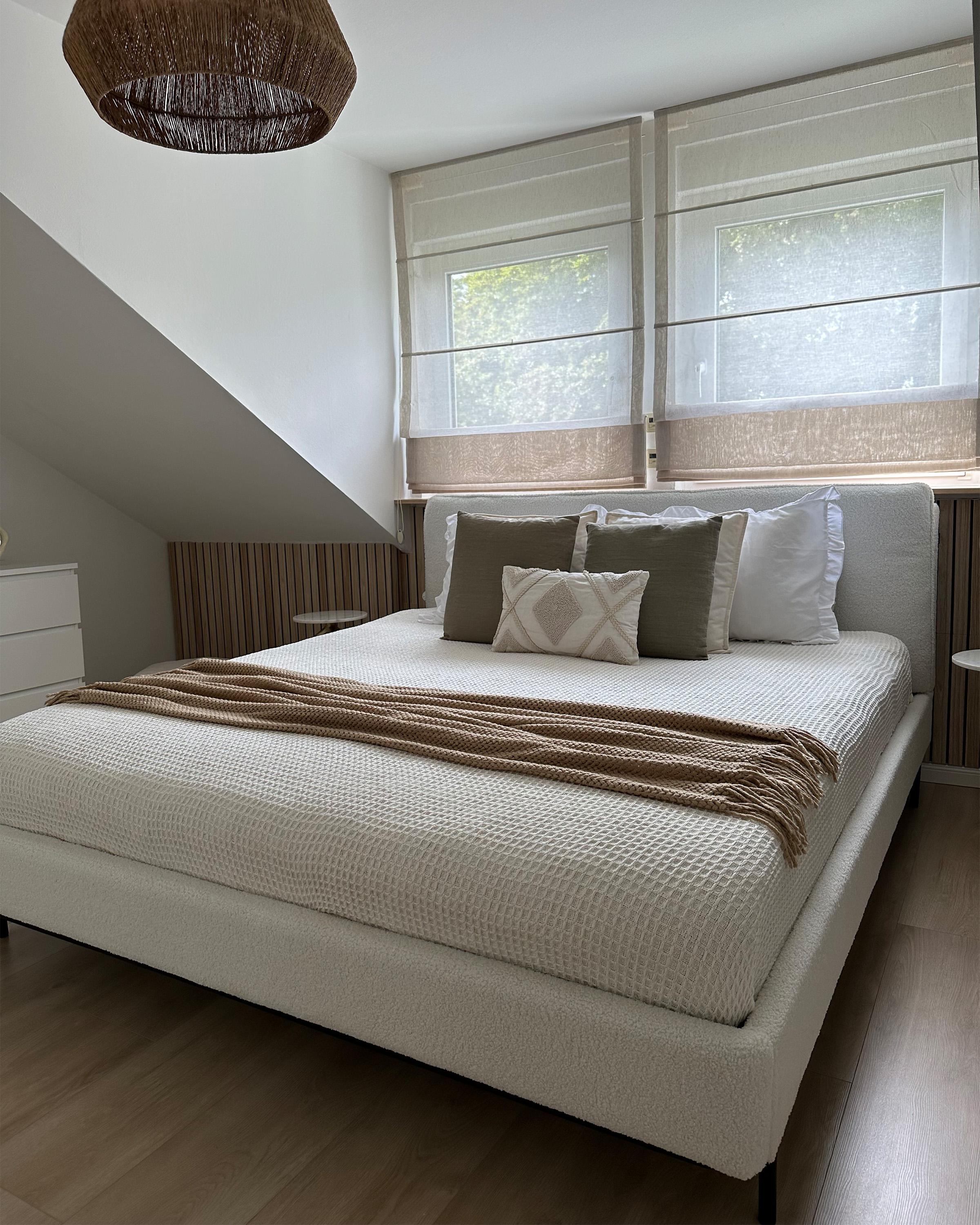 Bed Stof CORIO 180 x 200 cm Lichtgrijs