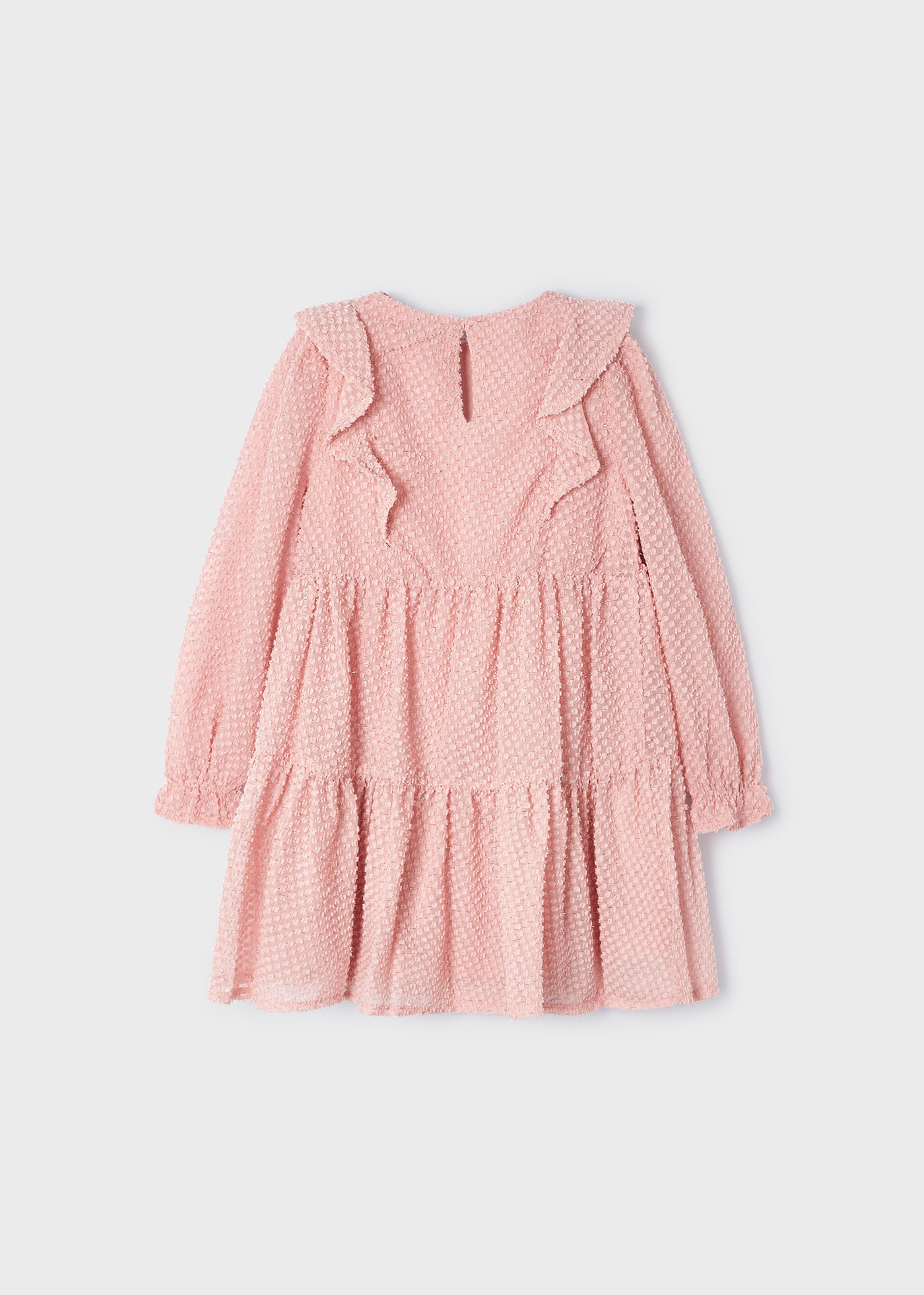 vestido de chiffon plumeti para menina