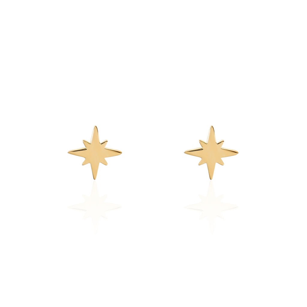 Boucles D'oreilles Puces Alisee Plaqué Or Jaune