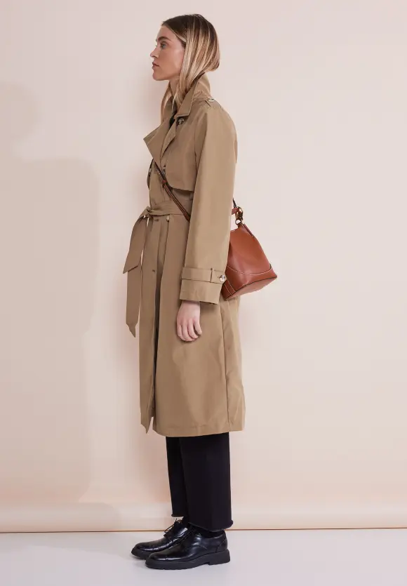Moderner Trenchcoat - dark nutty mocca