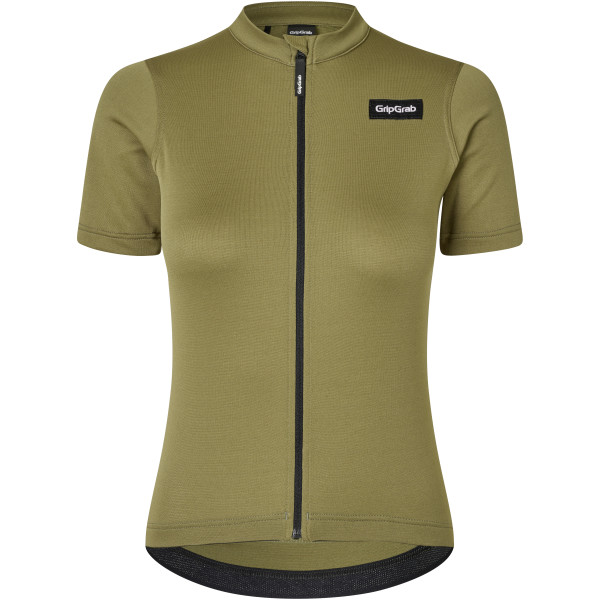 GripGrab EXPLR Merinotech kortærmet cykeltrøje Olive Green dame