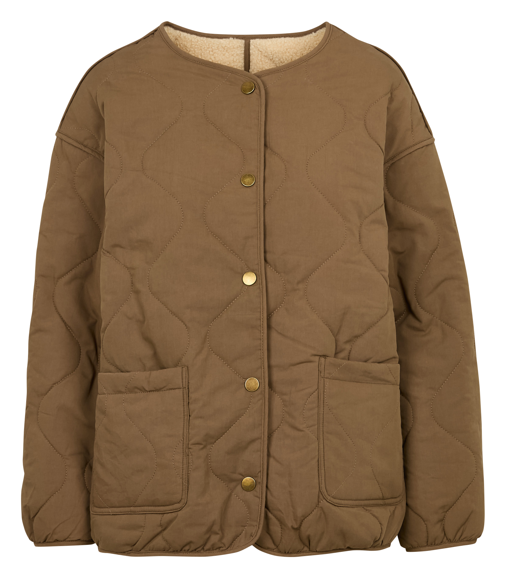 Veste ample réversible en coton | Vert