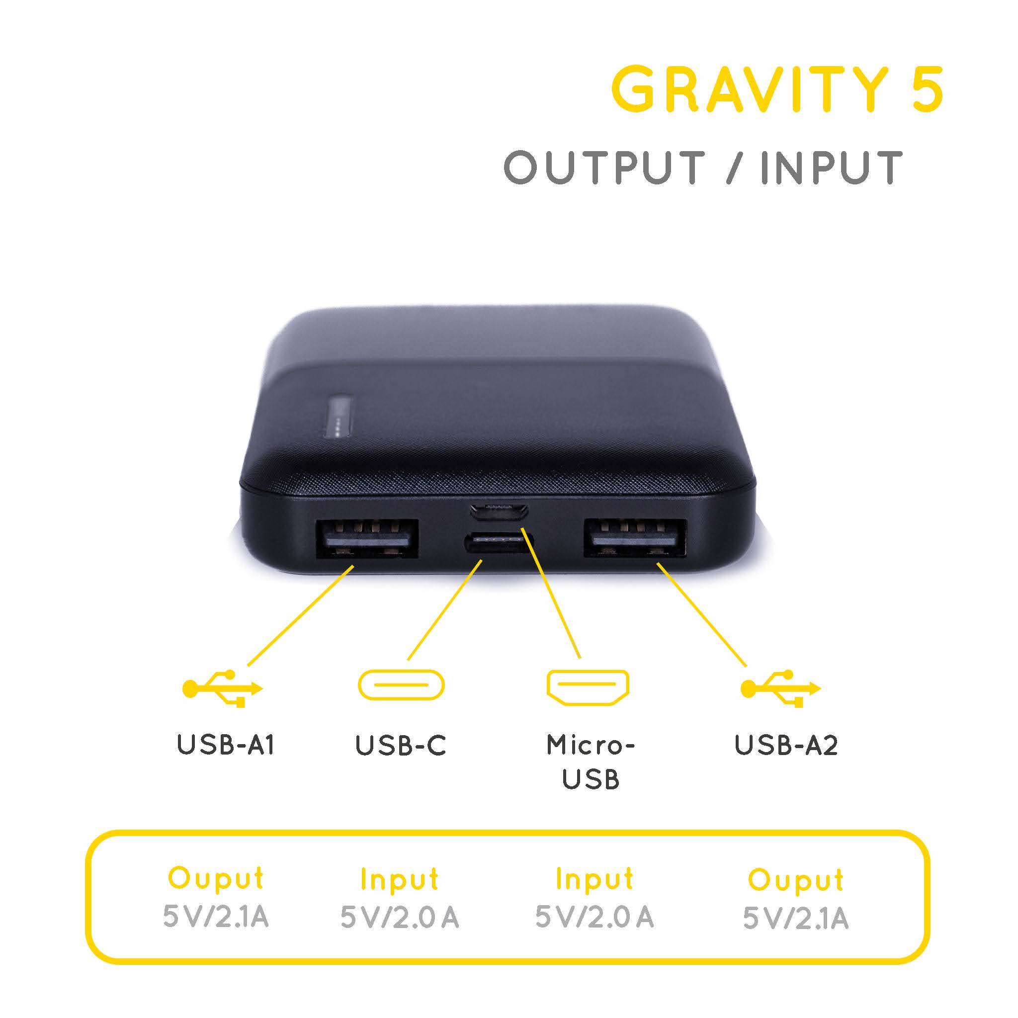 Gravity 5 Powerbank 5'000mAh