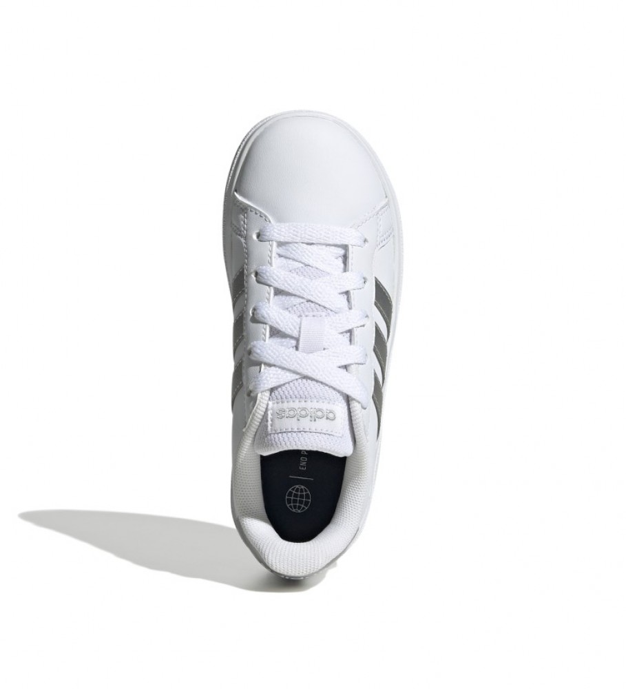 Tênis adidas Grand Court Lifestyle com cadarço, branco
