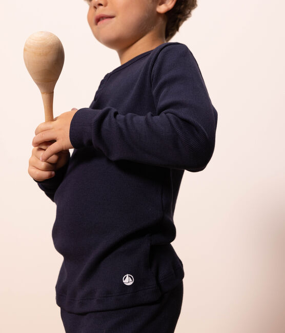 Pyjama uni en coton et lyocell enfant