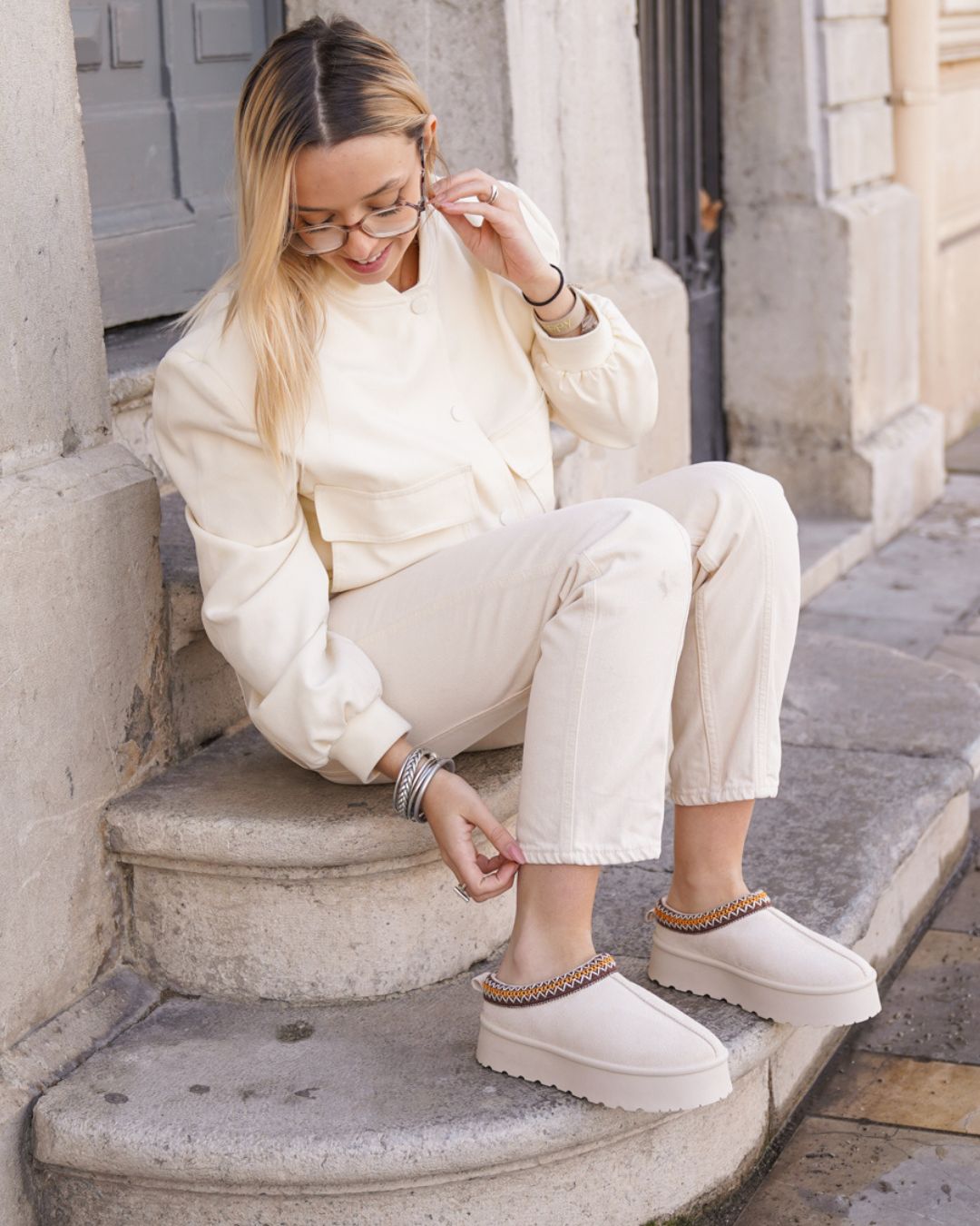 Sabots femme beige - Solveig