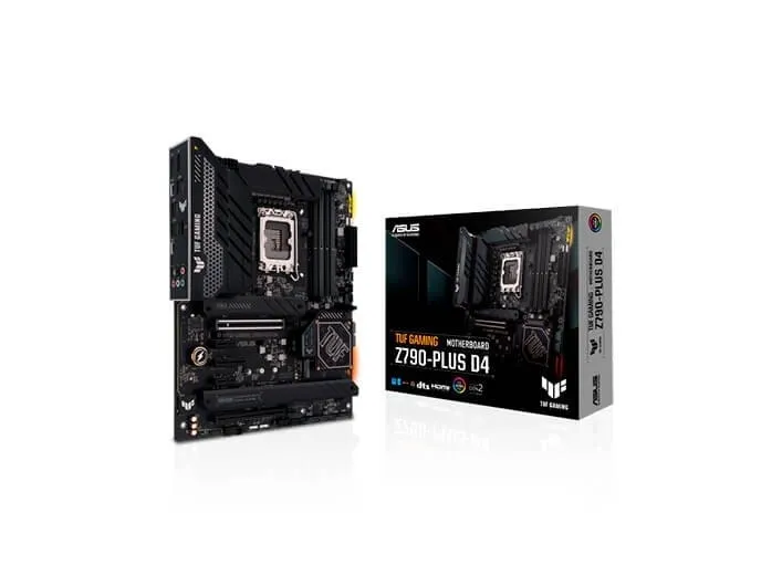ASUS TUF GAMING Z790-PLUS D4 - Bundkort - ATX - LGA1700 sokkel - Z790 Chipset - USB-C 3.2 Gen 2x2, USB-C 3.2 Gen2, USB 3.2 Gen 1, USB 3.2 Gen 2 - 2.5 Gigabit LAN, Wi-Fi 6, Bluetooth - onboard grafik (CPU påkrævet) - HD Audio (8-kanaler)
