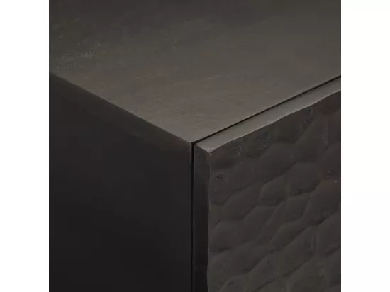 Table basse noir 100x54x40 cm bois massif de manguier