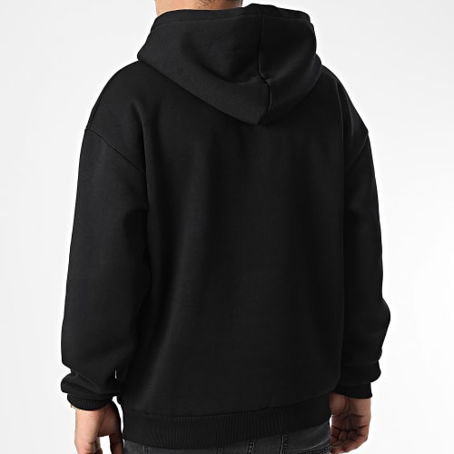 Sweat Capuche Oversize Big Front Logo Noir Blanc