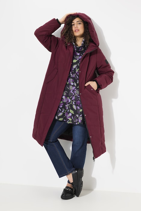 HYPRAR Puffer-Mantel, 2-Wege-Zipper, Stehkragen, recycelt