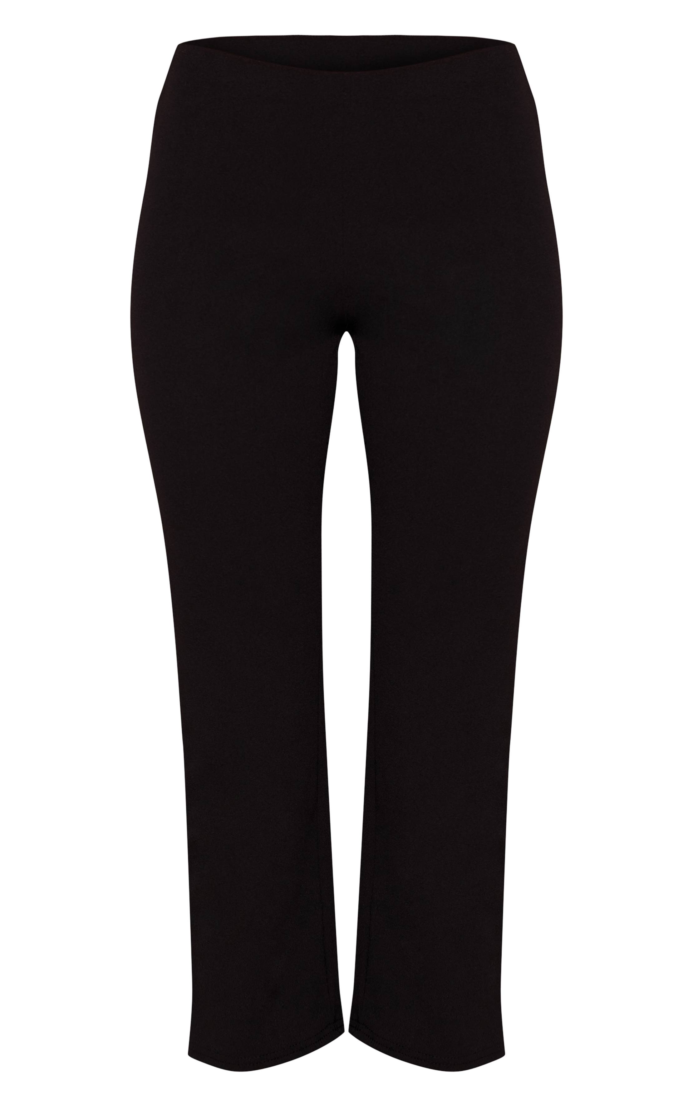 Noir Pantalon Cigarette Raccourci Extensible