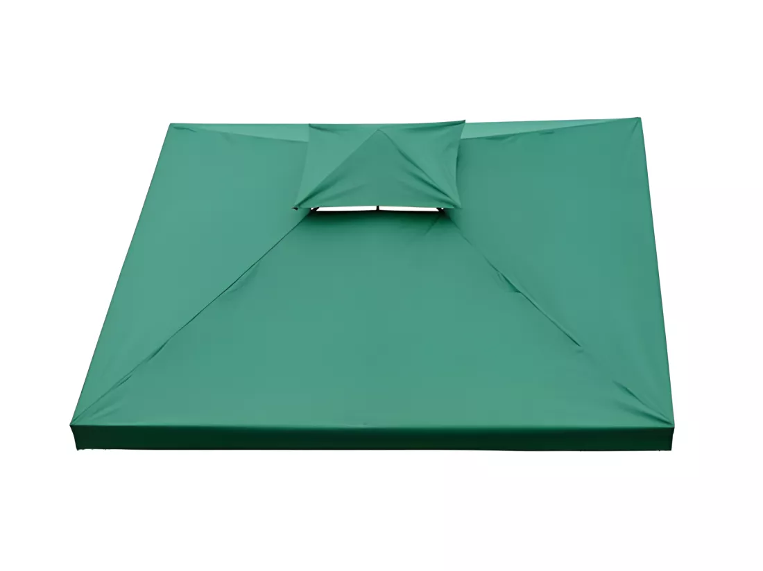 Toile de rechange pour pavillon tonnelle tente 3 x 3 m vert foncé