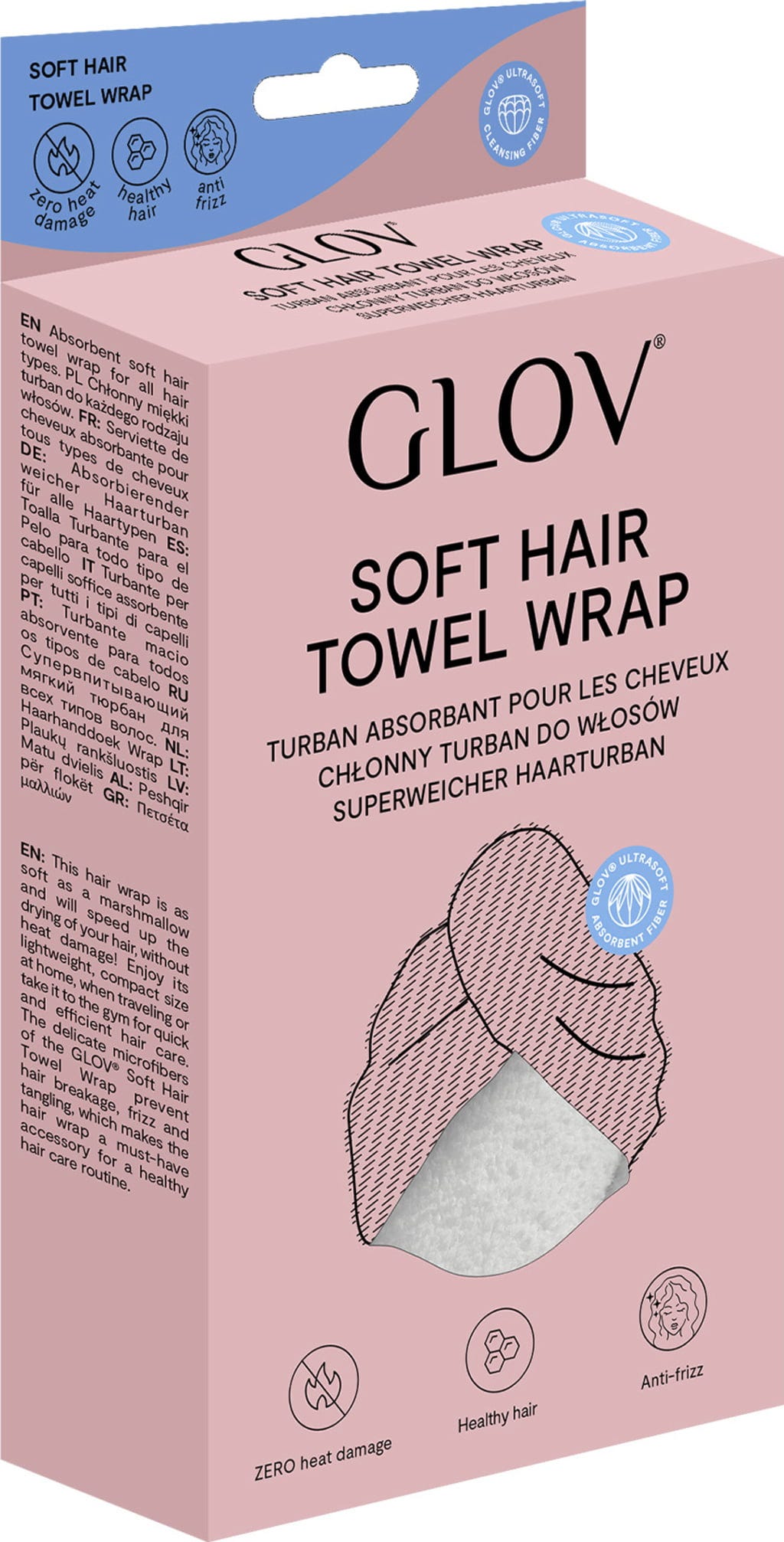 GLOV  Soft Hair Wrap, Fluffy White