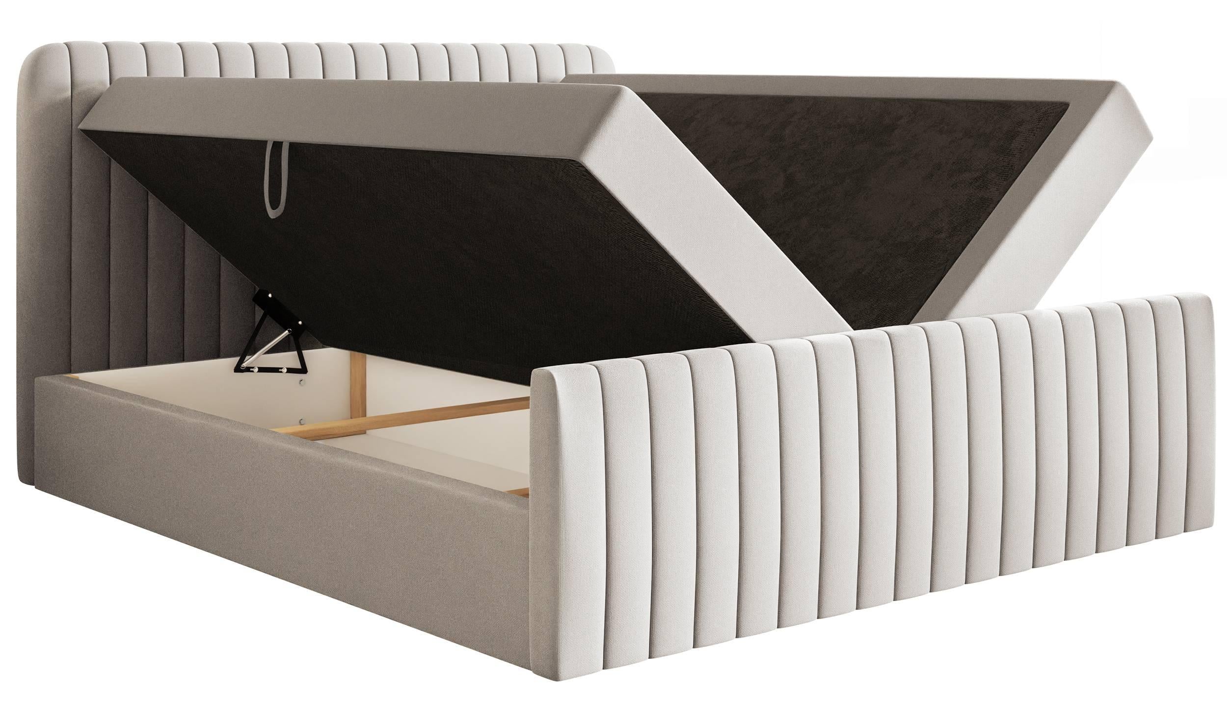 NADUVI Collection Boxspring Adrien chenille met opbergvak 160x200