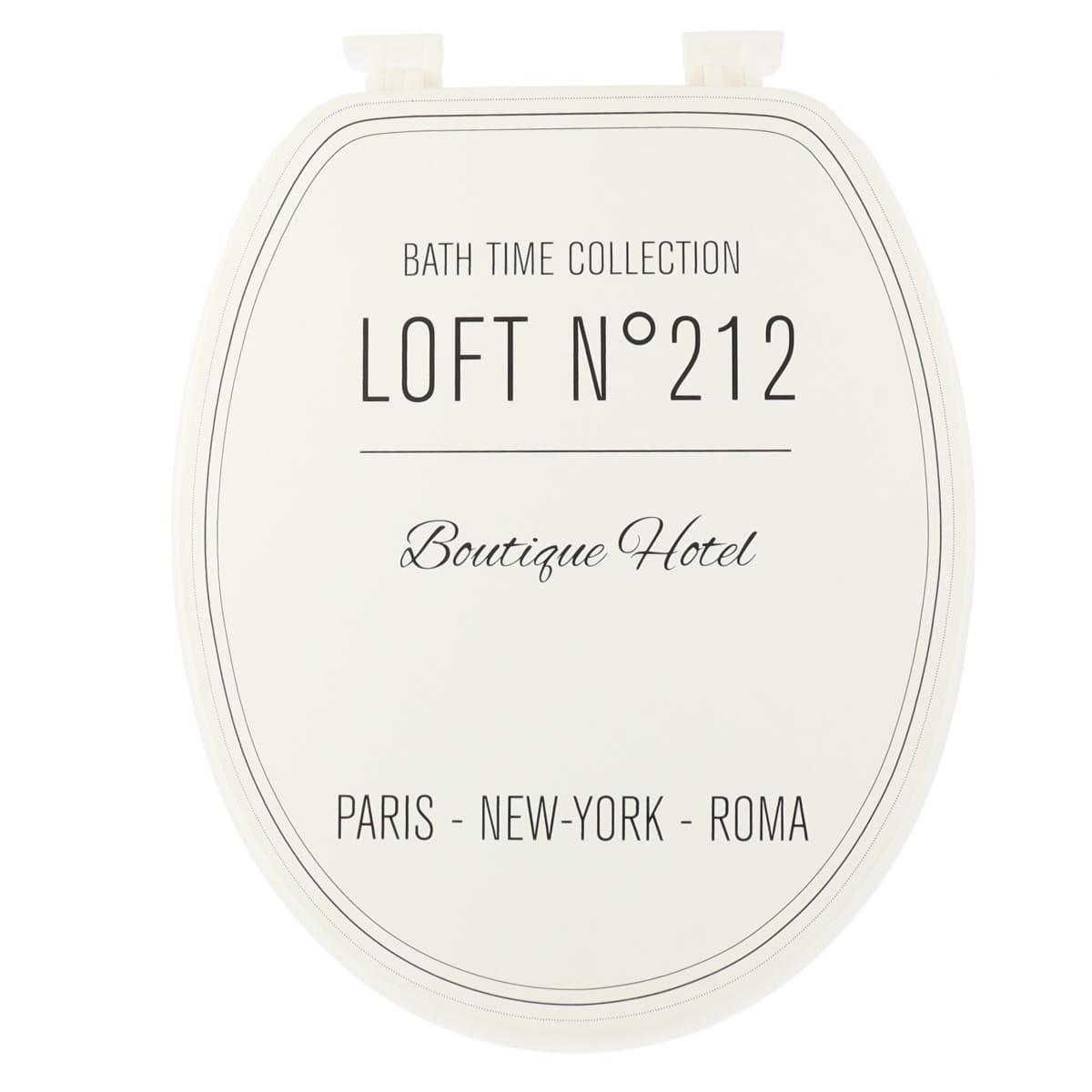 ABATTANT WC 18 POUCES DESIGN IMPRIME NEO RETRO BLANC