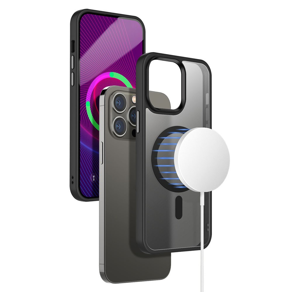 iPhone 15 Pro Max MagSafe Hybrid Hülle mit TPU Bumper - Blau