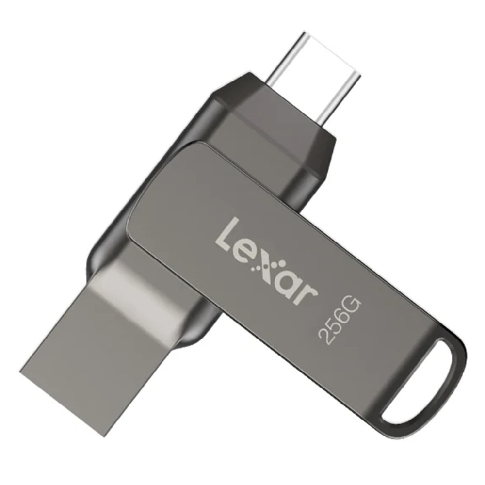 (256GB) JumpDrive D400 USB C 3.1 / USB A 3.0 Speicher Stick Flash Drive (130 Mbit/s) - Schwarz