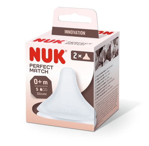 NUK Perfect Match Trinksauger Größe M, ab 0 Monate, 2 Stück