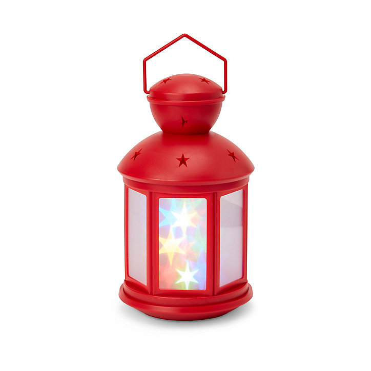 Lanterne hologramme rouge H.20,5 cm