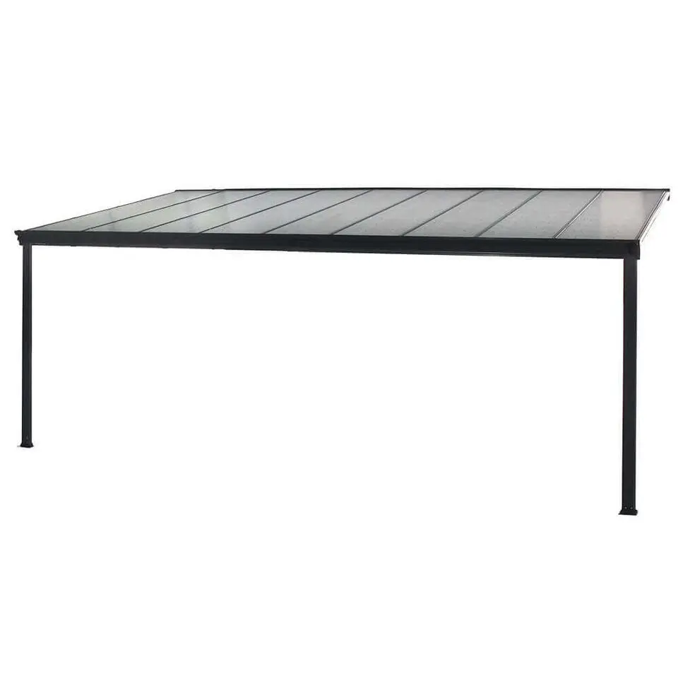 HOME DELUXE Terrasoverkapping SOLIS Grijs 312 x 303 x 226 / 278 cm