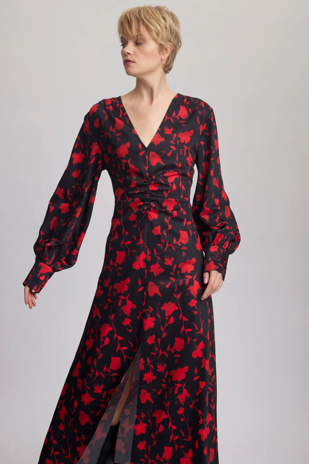 GESTUZ  Dilara P kjole - Red shadow flower