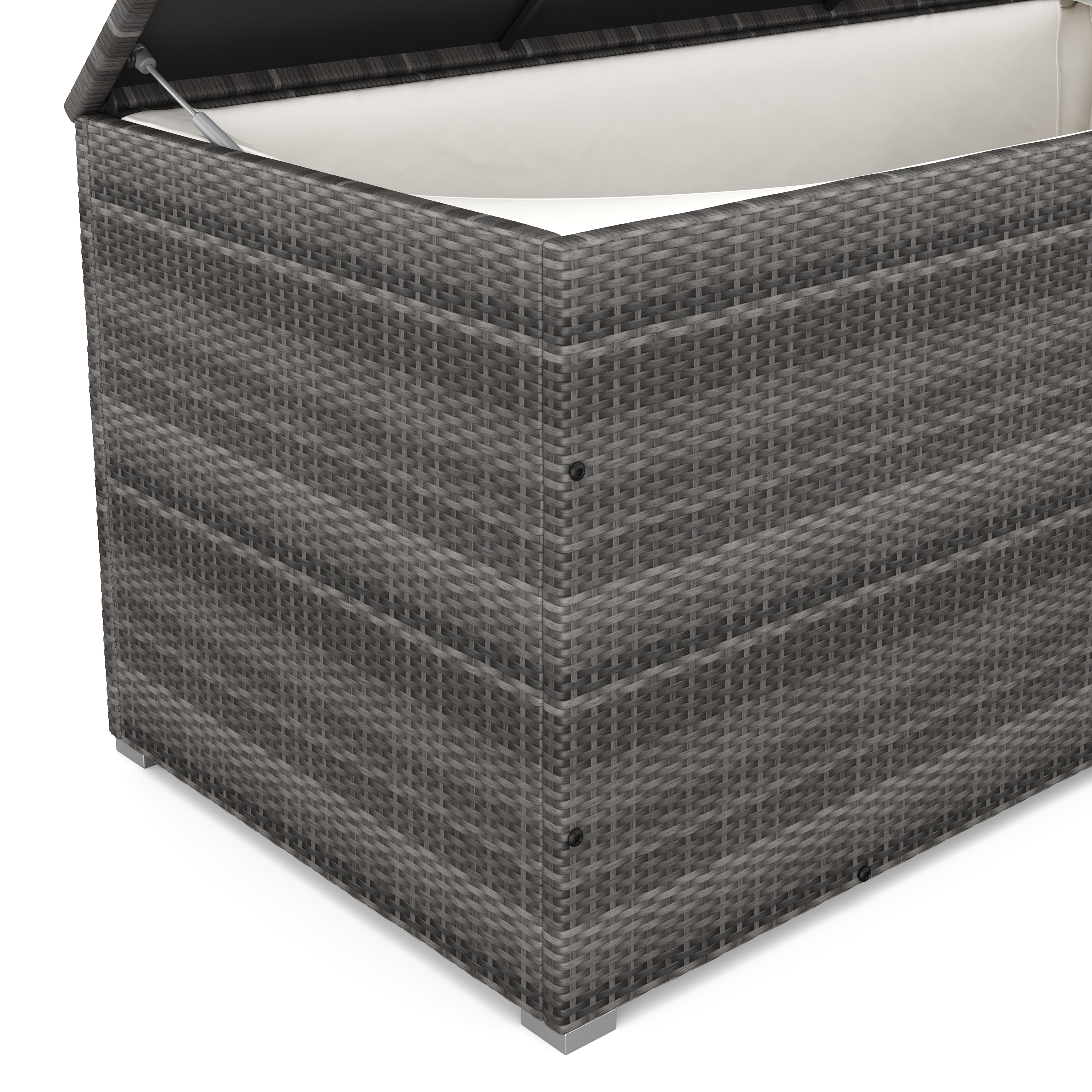 Rattan Kissenbox SINA 190 x 85 x 85 cm grau